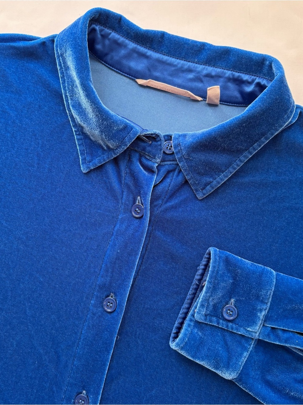 Soft Surroundings Velvet Boyfriend Tunic Shirt Size Large
